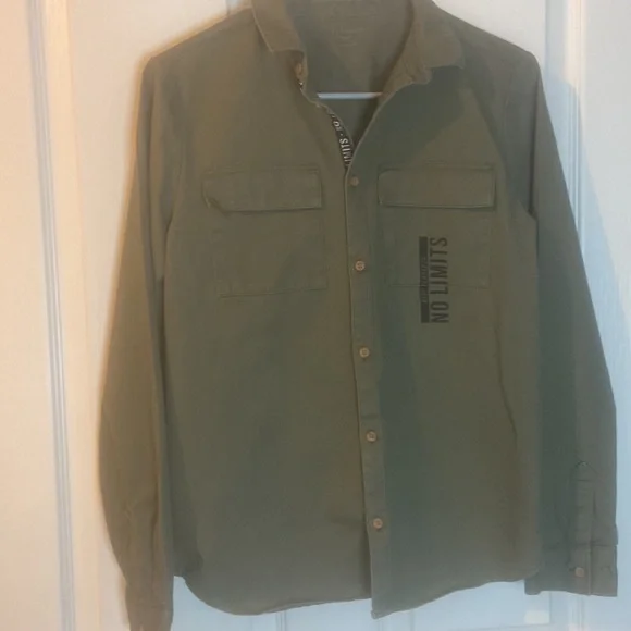 Primark Shirts | Free When Bundled w/ Regular Price Item! No Limits Shirt with Pockets | Color: Green | Size: S | Pm-45581163's Closet